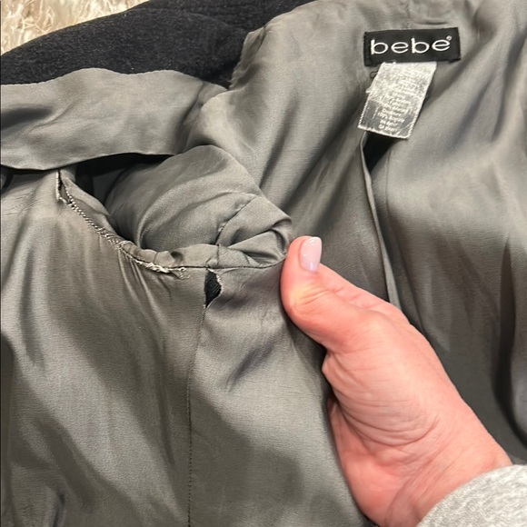 Women's Dark Gray  Coat, Bebe size S - Picture 4 of 6